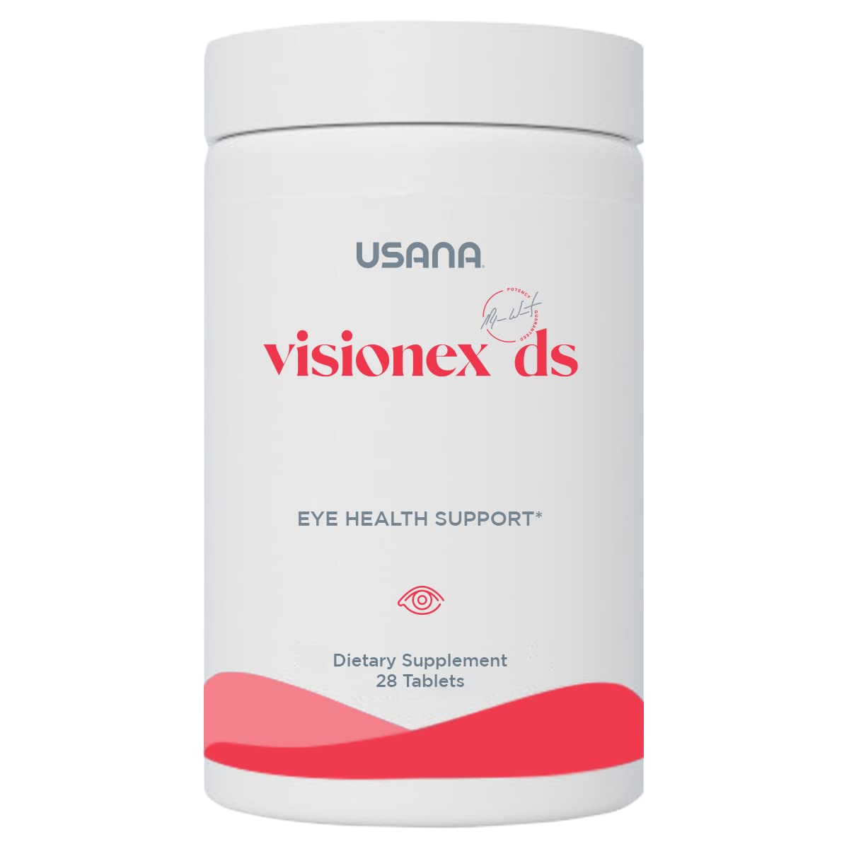 USANA Visionex DS bottle front view highlighting eye health antioxidants