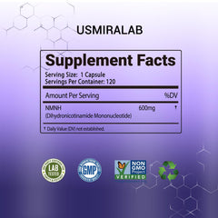 USMIRALAB NMNH capsules being poured for easy daily dosing