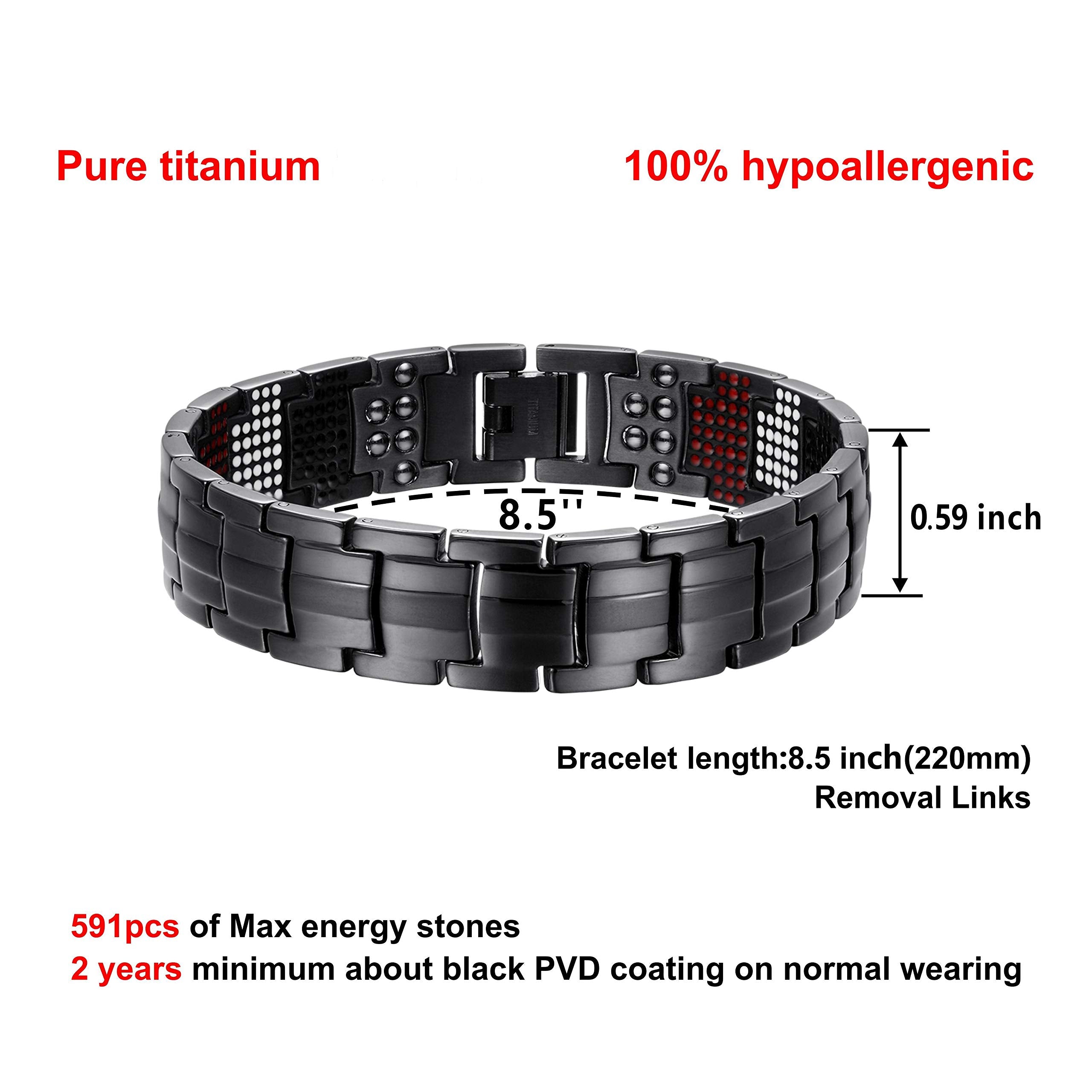 USWEL bracelet with black PVD coating demonstrating long-lasting color and finish.