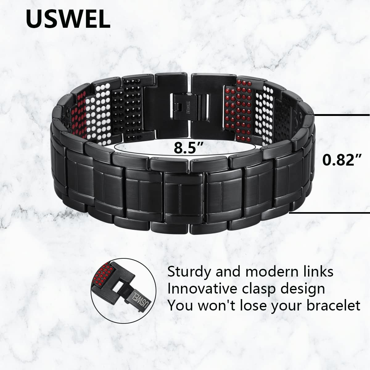 USWEL Strengthen bracelet gift box with velvet pouch