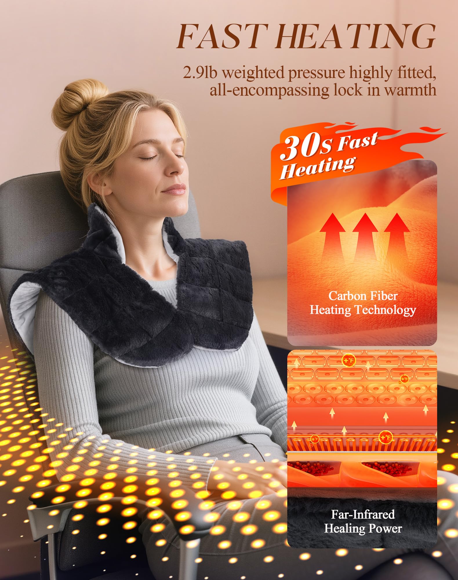 UTK eight heat settings and sixteen timers tailor warmth.