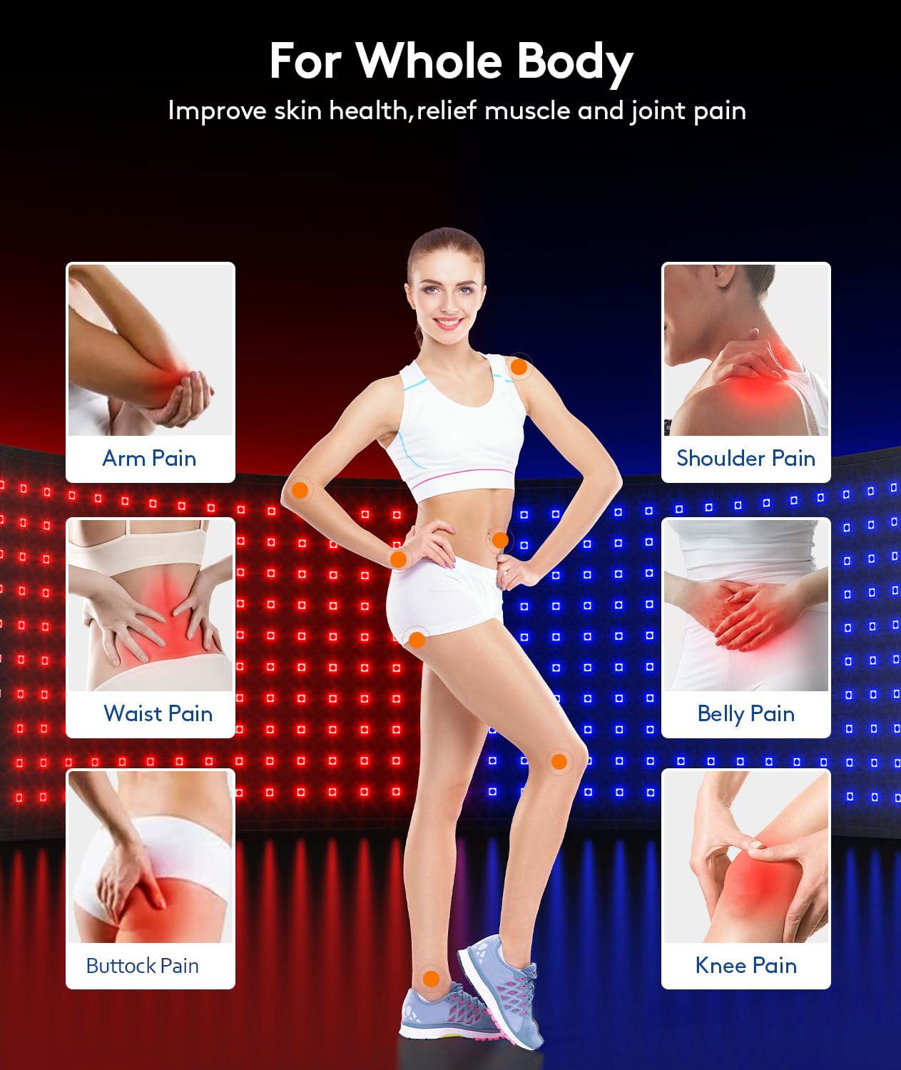 UTK blue 470nm light targets skin redness and improves appearance.
