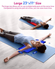 UTK blue red light therapy mat 35 inch elastic band