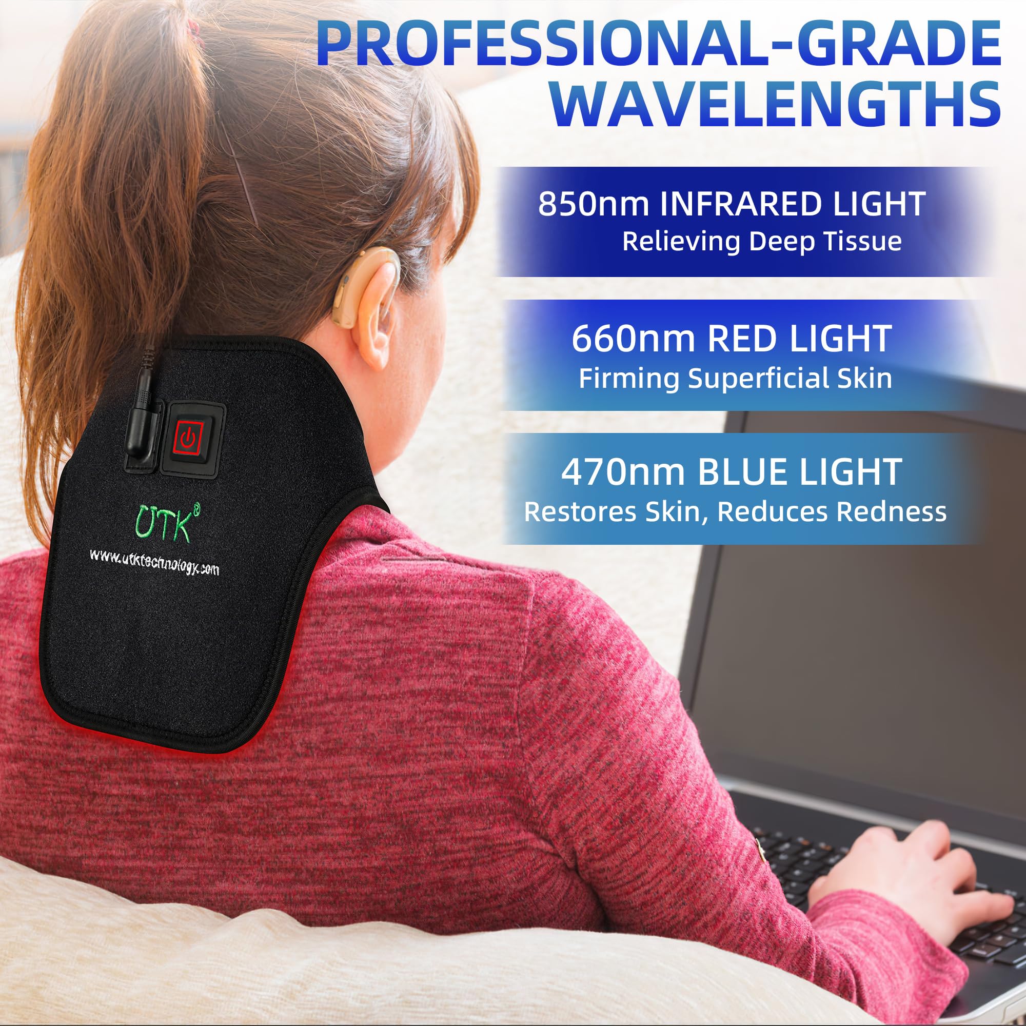 UTK neck belt back strap demonstrates secure fit during use