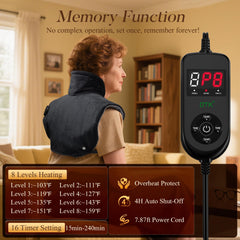 Extended 7.87 ft cord allows room to move while heating
