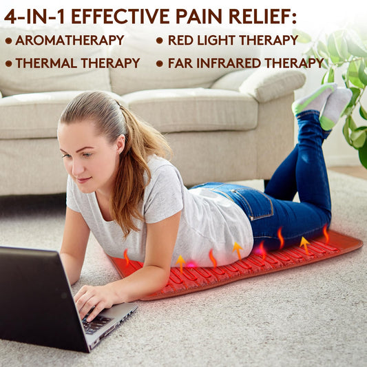 UTK far infrared heating pad showing 4H auto-off safety feature