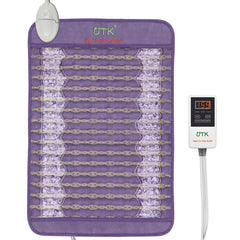 UTK far infrared heating pad on back delivering broad warmth for comfort.