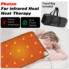 UTK heating pad with long 9.8 ft cord for flexible placement at home.