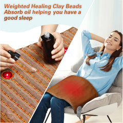 UTK far infrared heating pad tourmaline beads close-up for soothing atmosphere