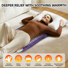 UTK heating pad around the waist providing soothing heat for midsection relief.