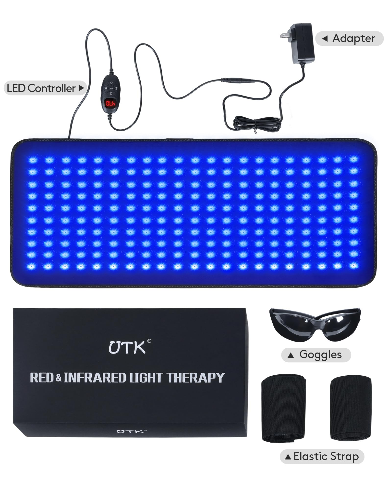 UTK device offers multiple brightness levels and timers for personalized sessions.