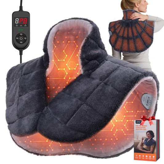 UTK neck-shoulder-back heating pad delivers fast warmth.