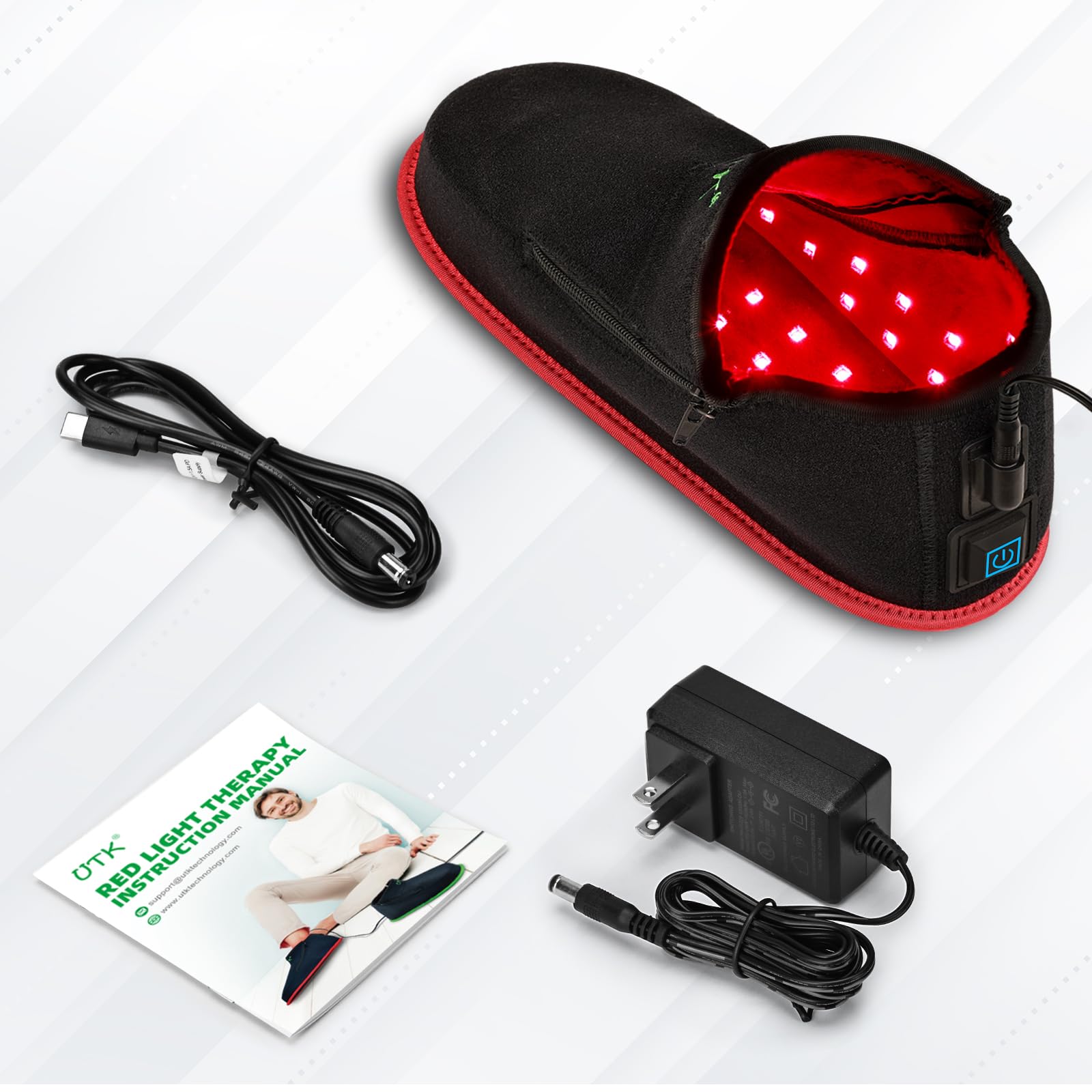 UTK red light shoe ankle wrap provides targeted ankle coverage for relief