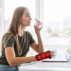 UTK Thumb Wrist Brace Heating Pad carbon fiber wires provide deep infrared warmth.