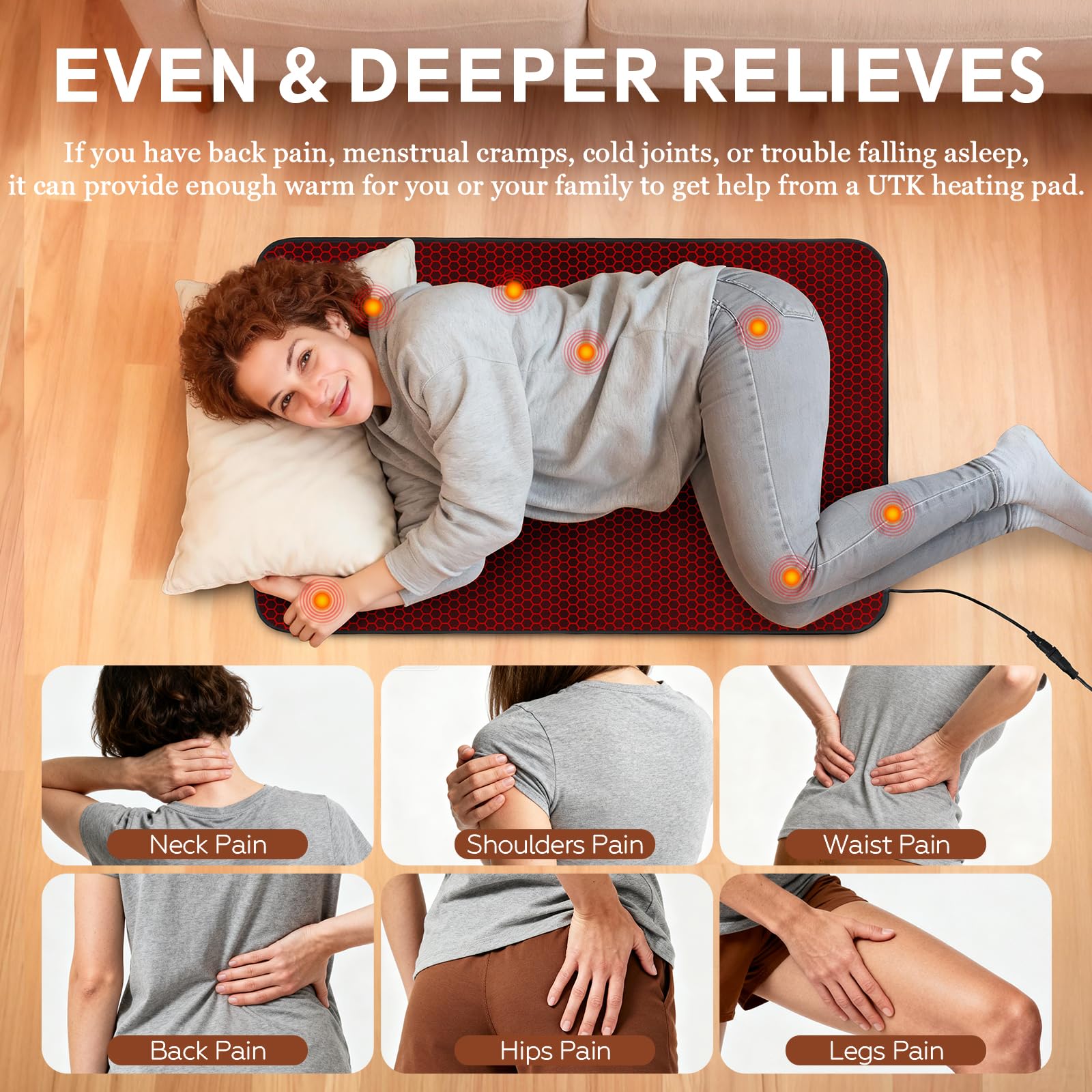 UTK ultra-soft fleece cover adds comfortable touch during sessions