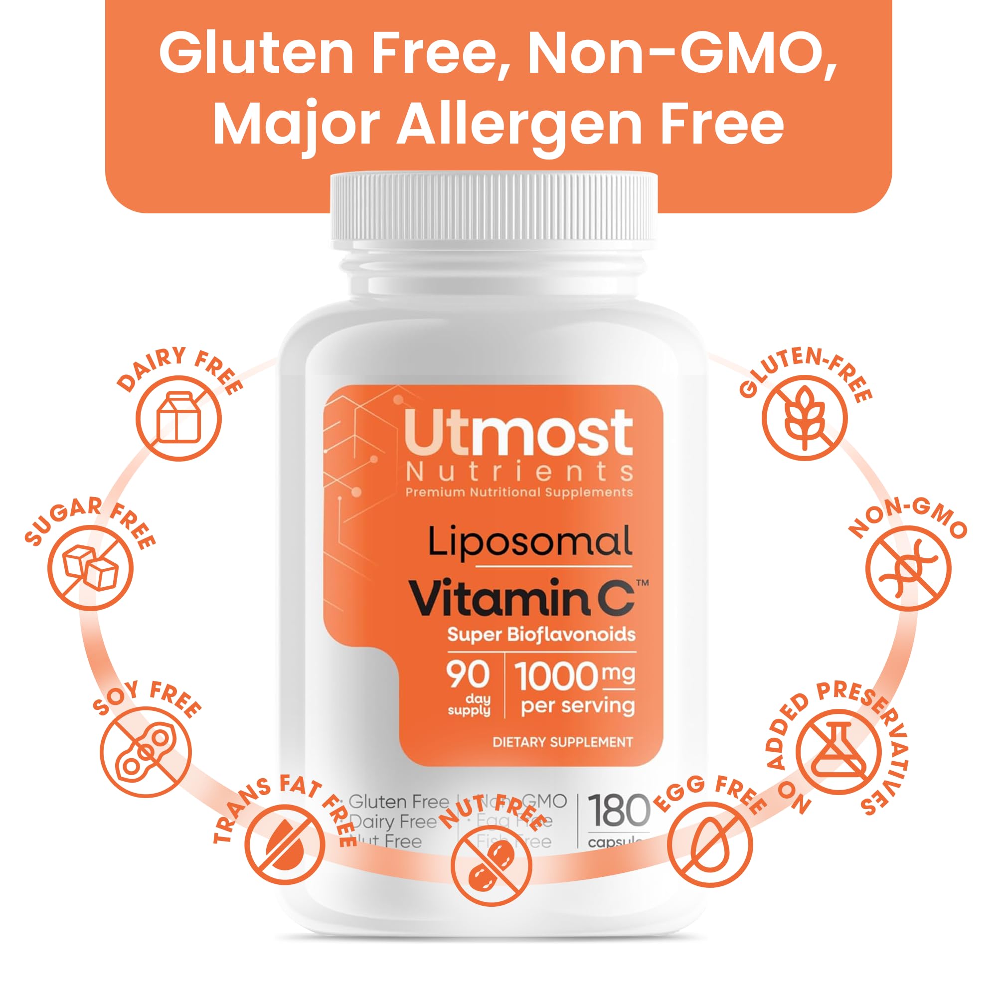 Utmost Nutrients bottle displayed on a desk to suggest daily routine.