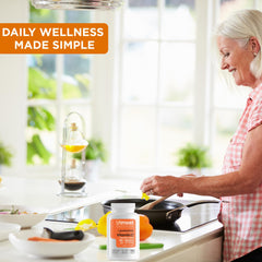 Closeup of Utmost Nutrients Vitamin C capsules emphasizing smooth texture.