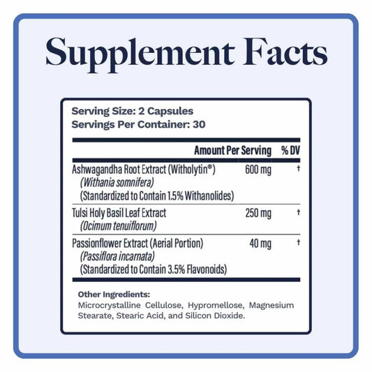 Utzy Naturals Adapto-Calm capsules close-up showing easy-to-swallow option.
