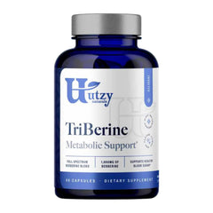 Utzy Naturals TriBerine bottle front shows premium berberine for daily wellness