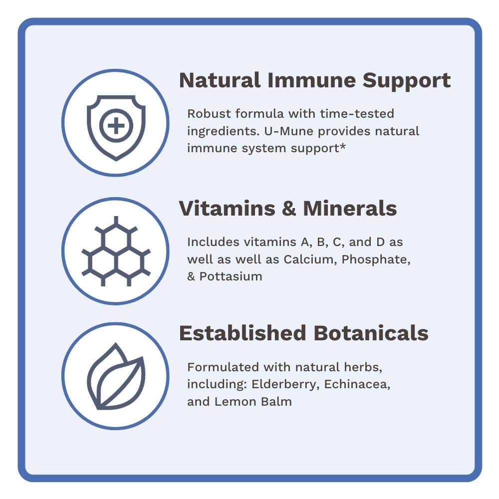 Kid-friendly packaging of Utzy Naturals U-Mune implies safe family use.