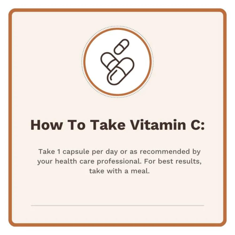 Close-up of Utzy Naturals Vitamin C Complex bottle and glass ready for use.