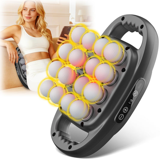Uwqaqx 16-head massage gun set with broad deep tissue coverage at home.
