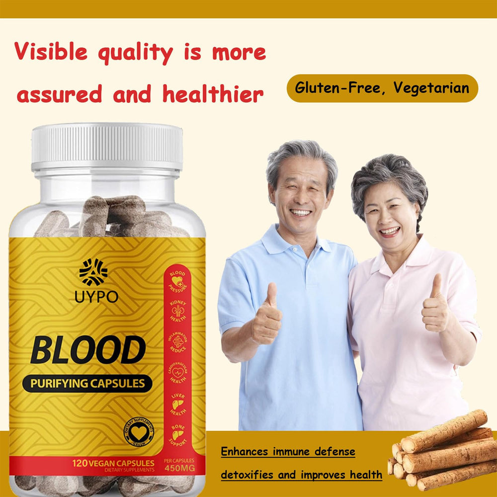 UYPO Blood Purifying Capsules on-the-go scene for convenient daily supplementation.