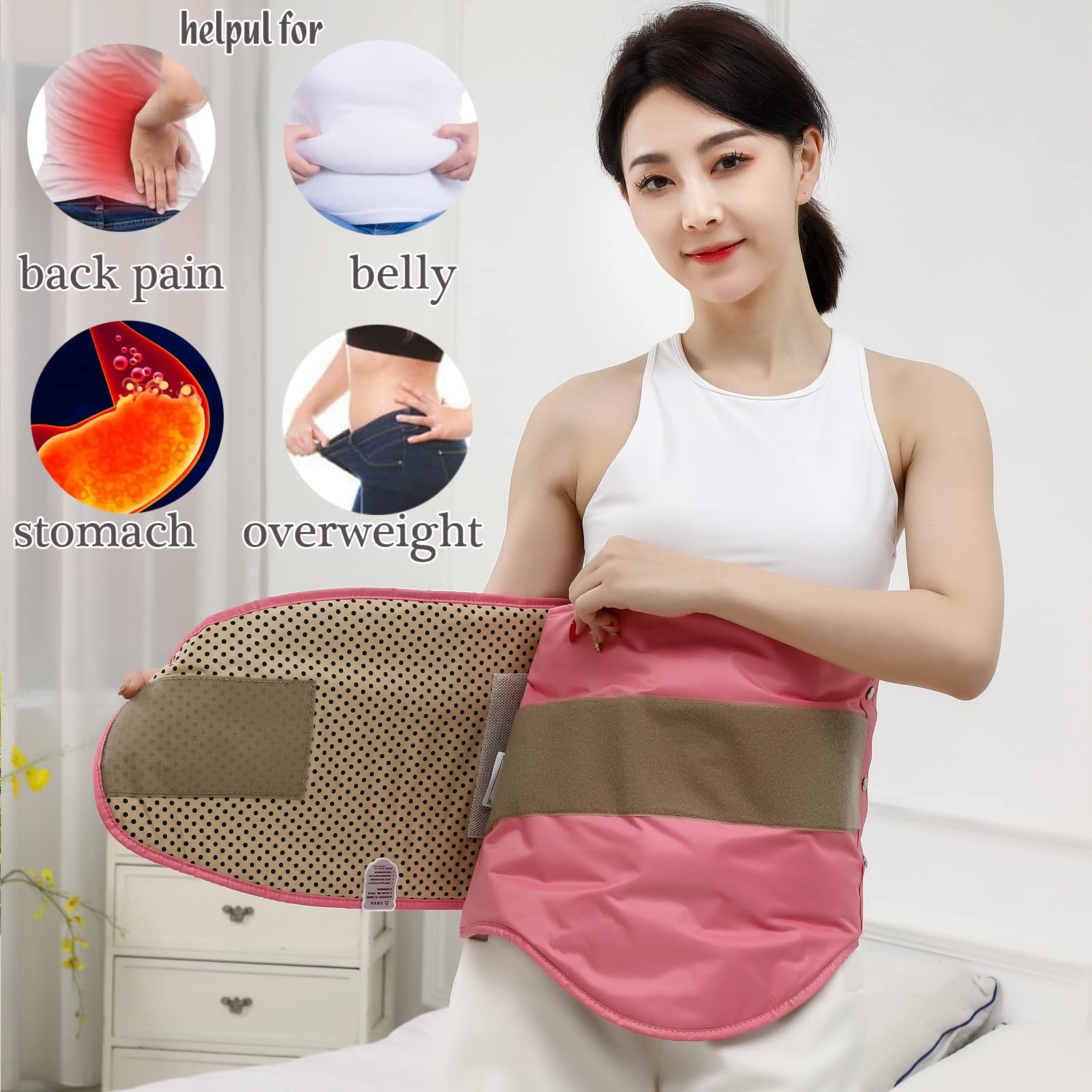 V ddhoger belt in action with vibration massage for abdominal relaxation