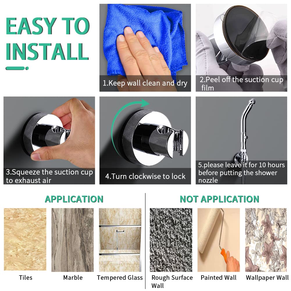Compact kit for quick installation in most showers.