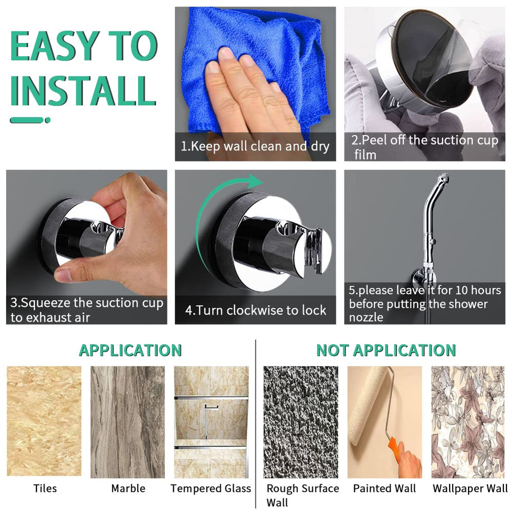 Compact kit for quick installation in most showers.