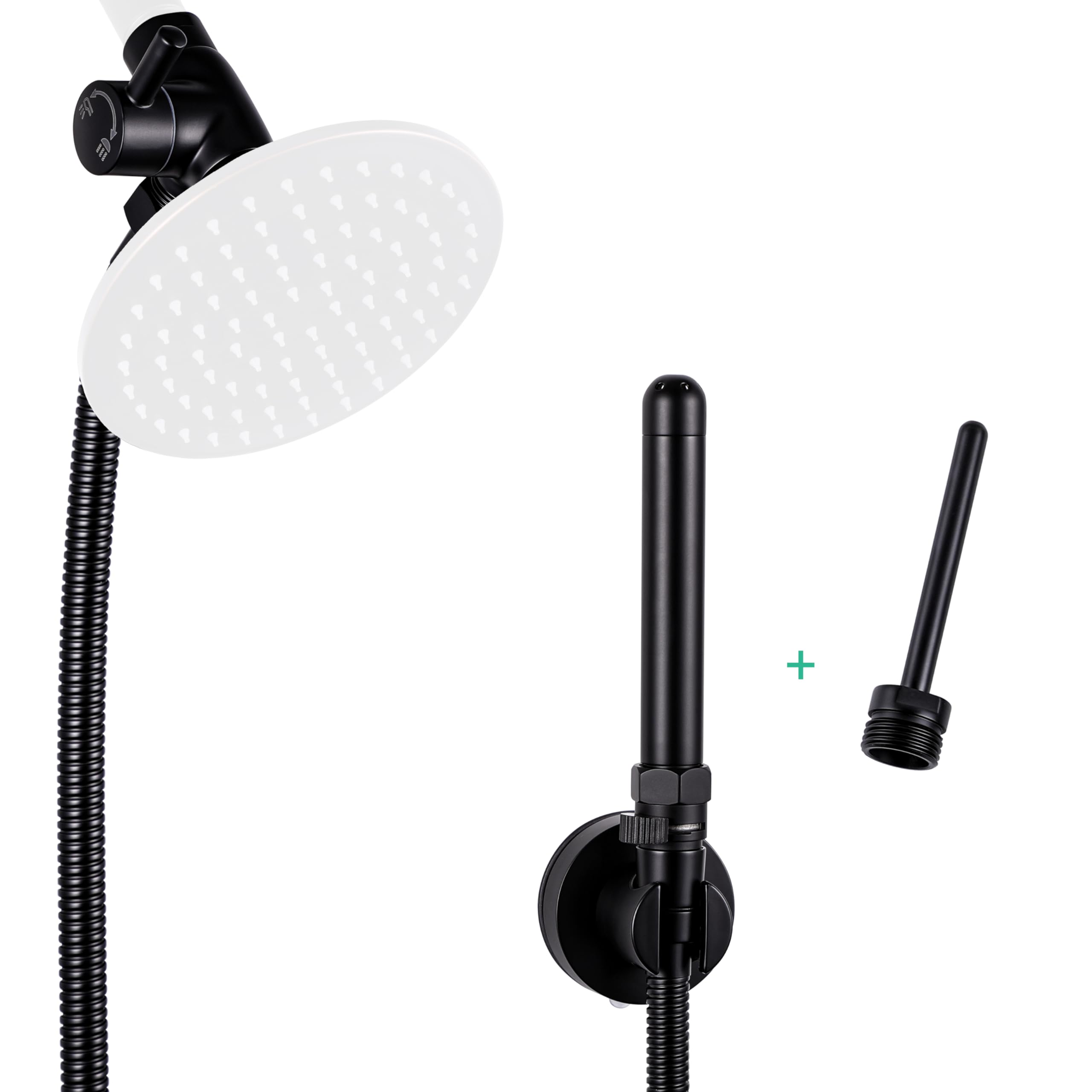 V-Frankness Shower Enema System main view with matte black finish and durable hardware.