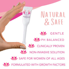 V-HEALTH application scene illustrating moisture restoration and skin softness