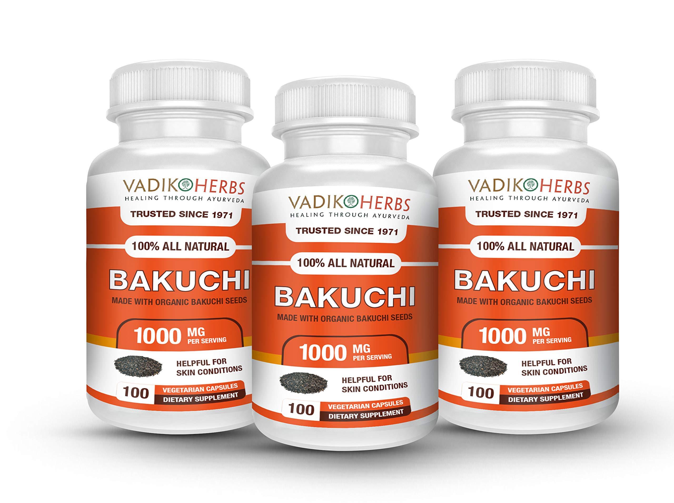 Vadik Herbs Bakuchi powder bottle for skin care and daily wellness