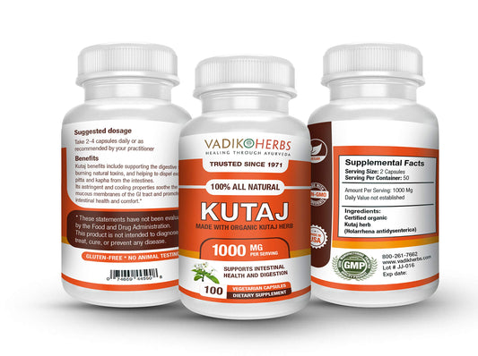 Vadik Herbs Kutaj powder spoon closeup showing easy measurement
