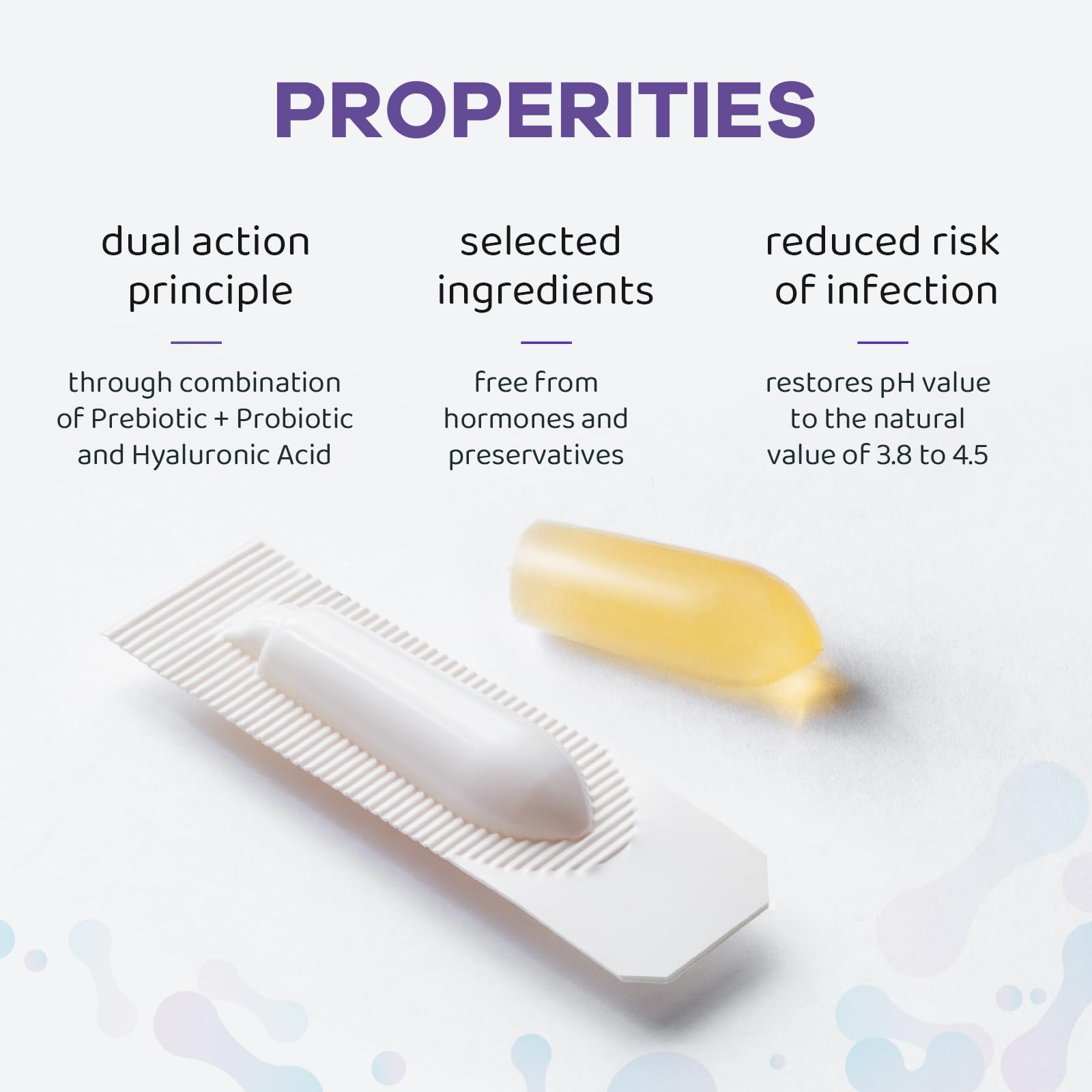 Vagiria probiotic strains chart highlighting vaginal balance benefits