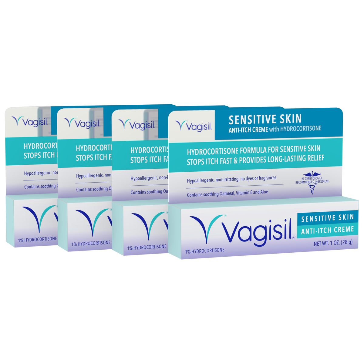 Vagisil Feminine Anti-Itch Cream tube close-up for fast soothing relief
