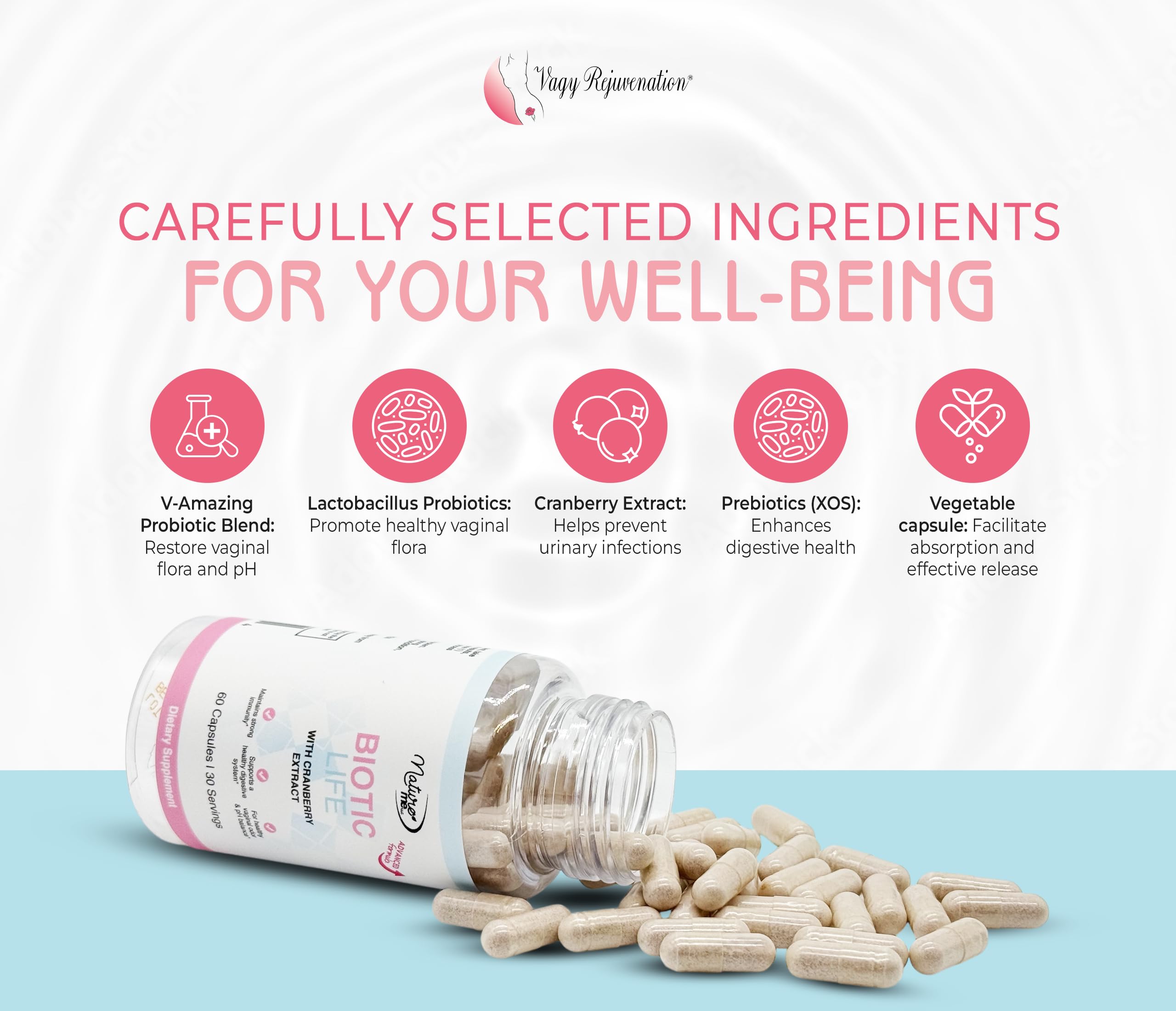 Vagy Rejuvenation BioticLife bottle being poured into a glass for daily routine