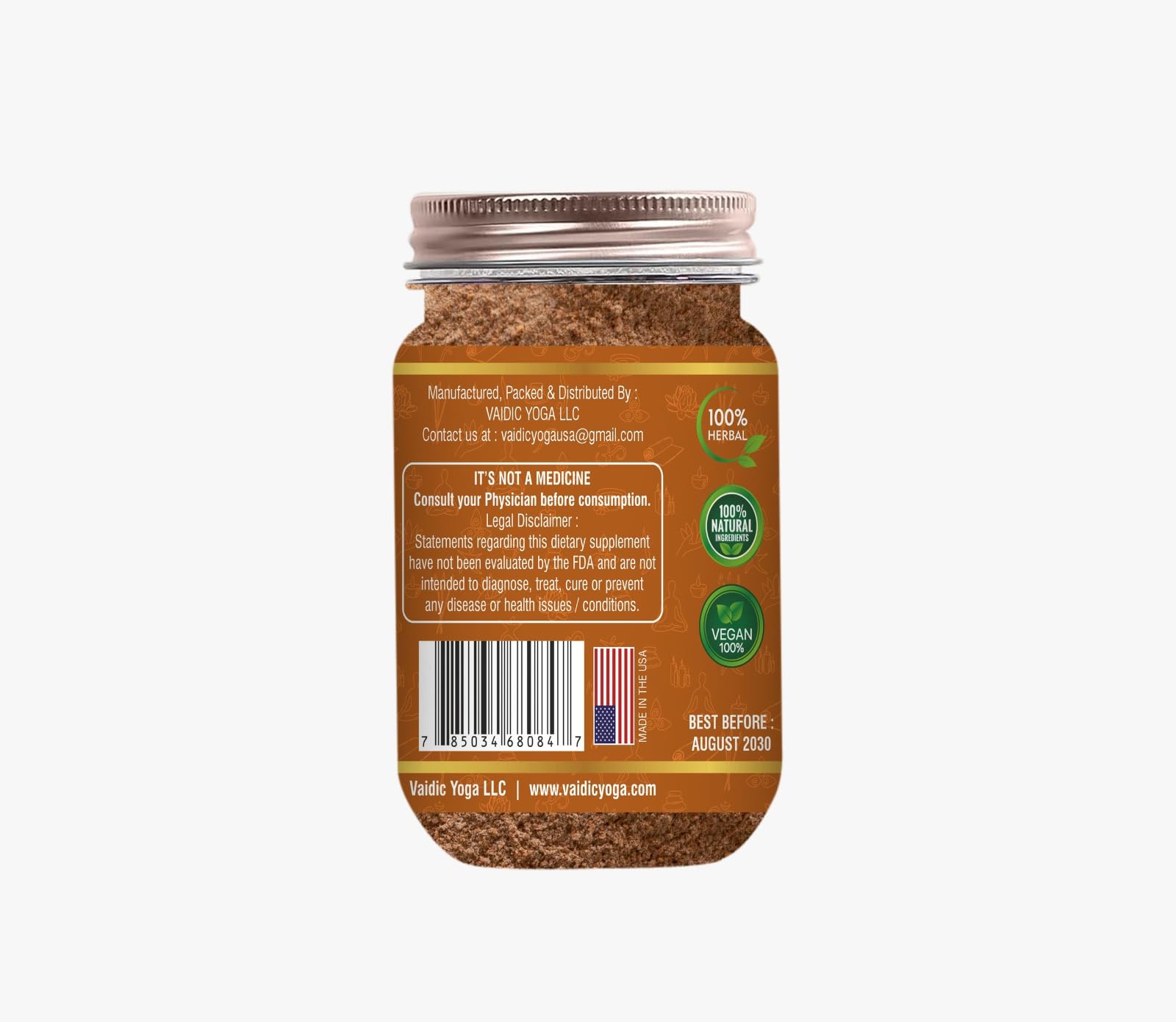 Vaidic Yoga Sugar Nashak powder jar with scoop ready for daily usage.