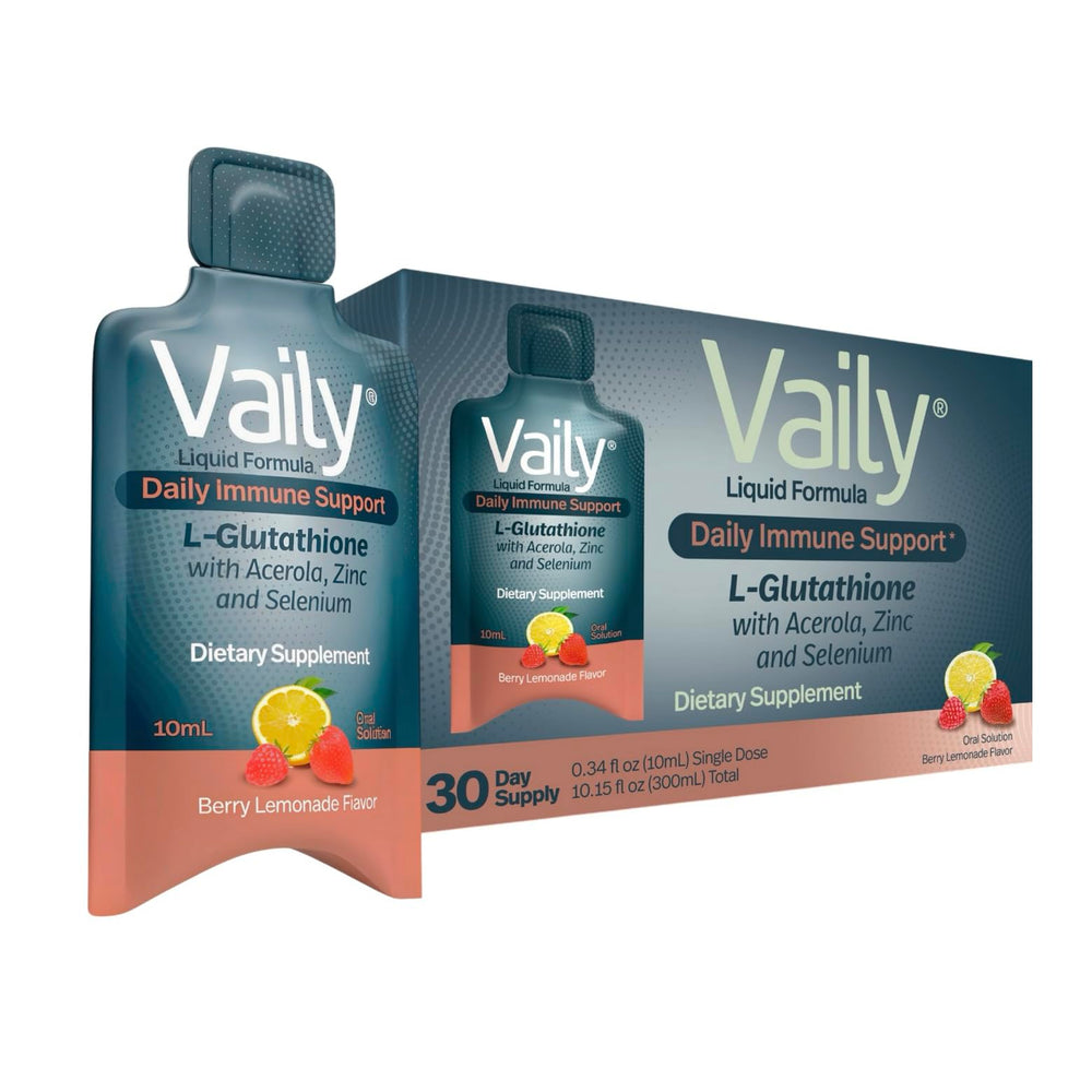 Vaily Immune Support bottle with lemon flavor for daily vitality.