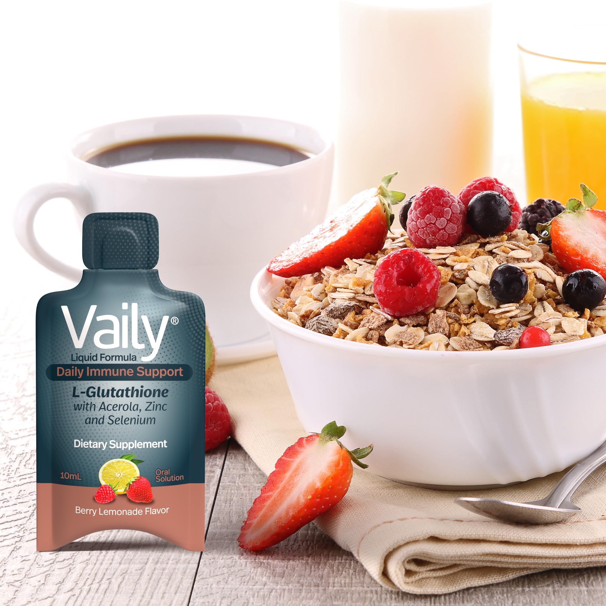 Vaily under-tongue administration scene shows quick absorption.