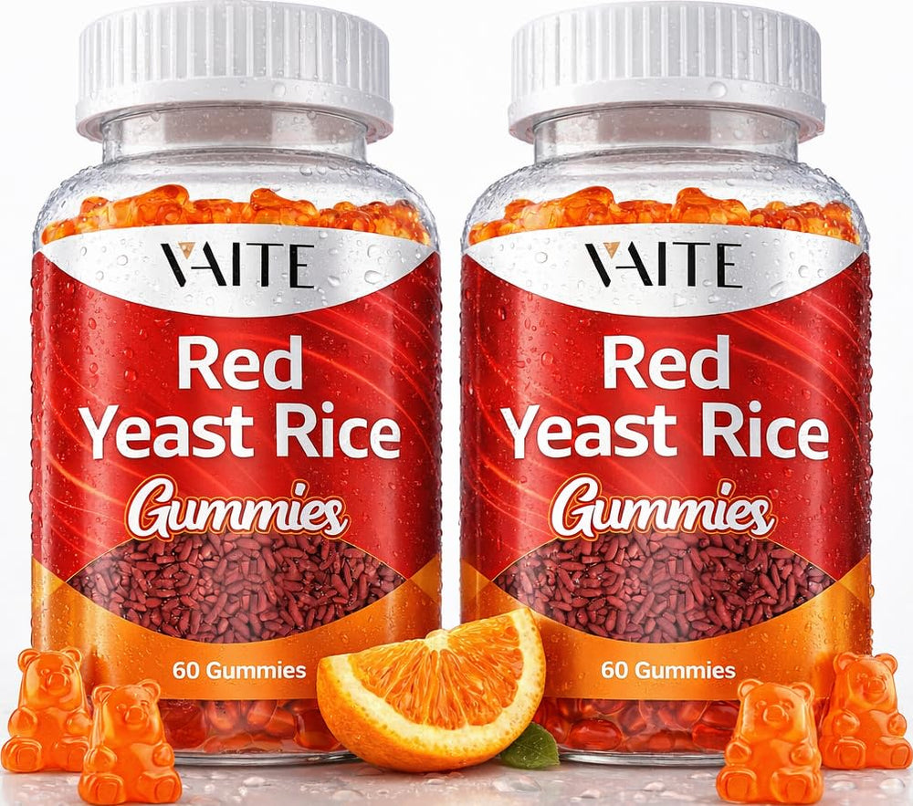 VAITE red yeast rice gummies bottle pour for convenient daily wellness support