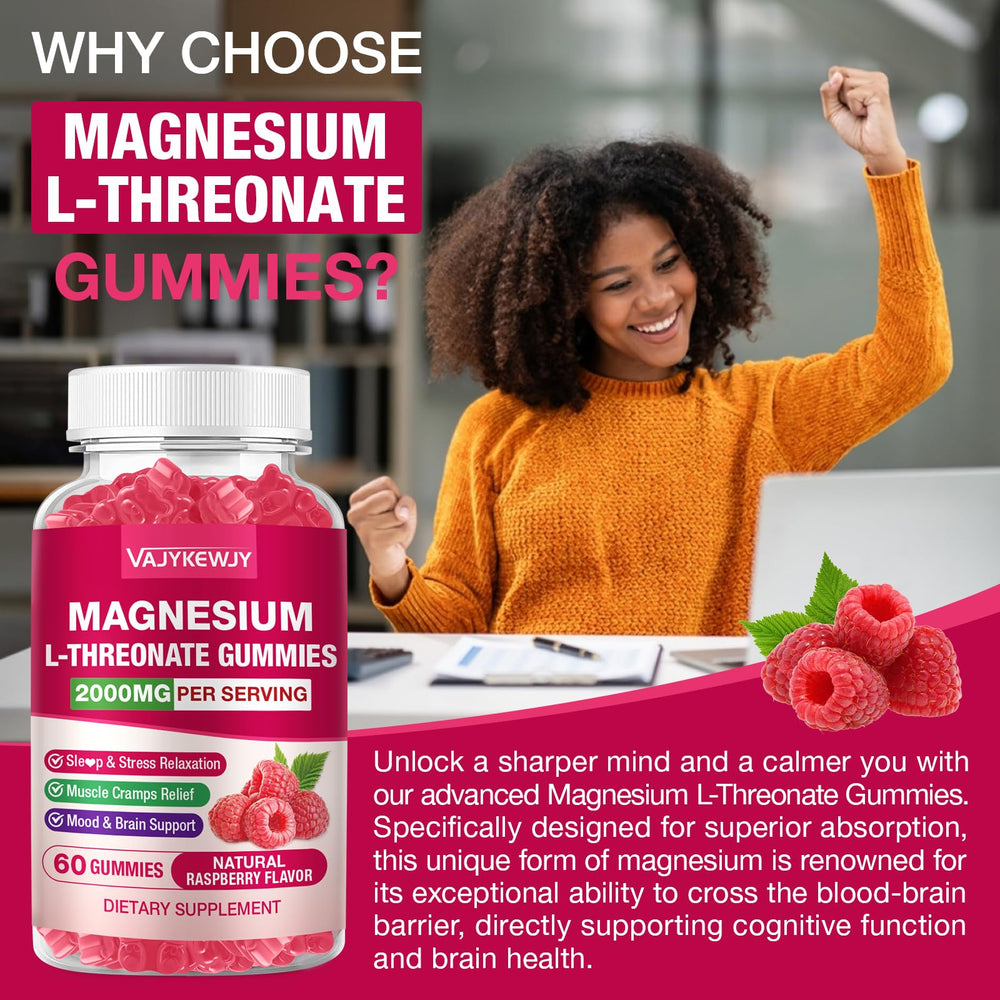 VAJYKEWJY 2000mg dosage gummies for easy daily magnesium intake