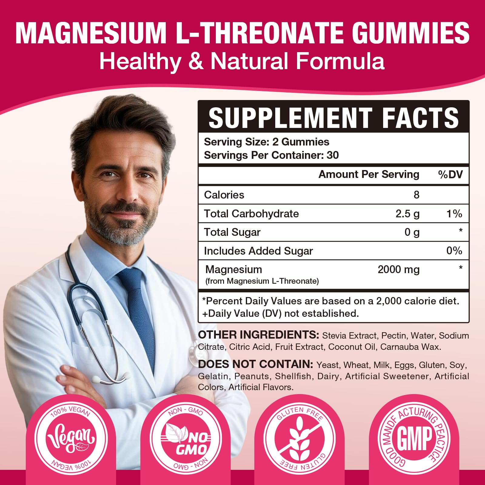 VAJYKEWJY raspberry flavored gummies offering a tasty magnesium L threonate boost