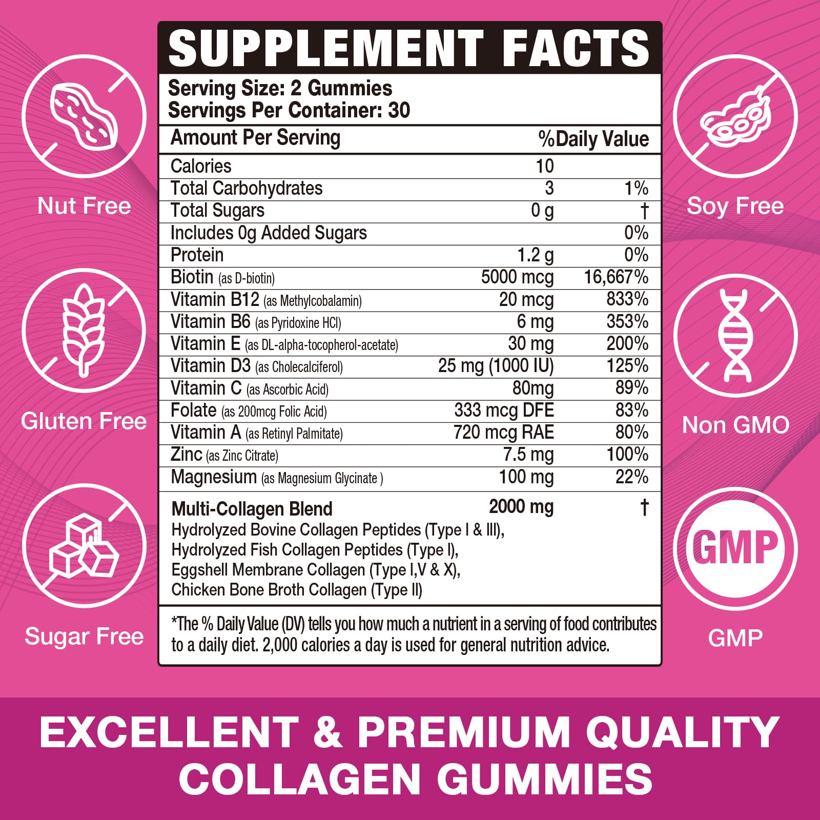 VAJYKEWJY collagen gummies jar closeup highlights texture and premium formula.