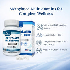 Valboren Labs capsules close-up; bioactive B vitamins for efficient uptake.