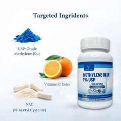 Valboren Labs Methylene Blue Capsules person taking a capsule for focus.