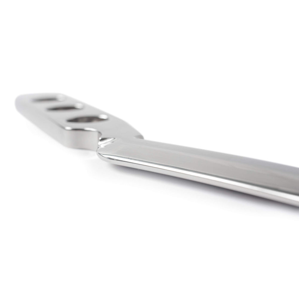 ValeoFM handlebar IASTM tool shows side edge for versatile tissue work.