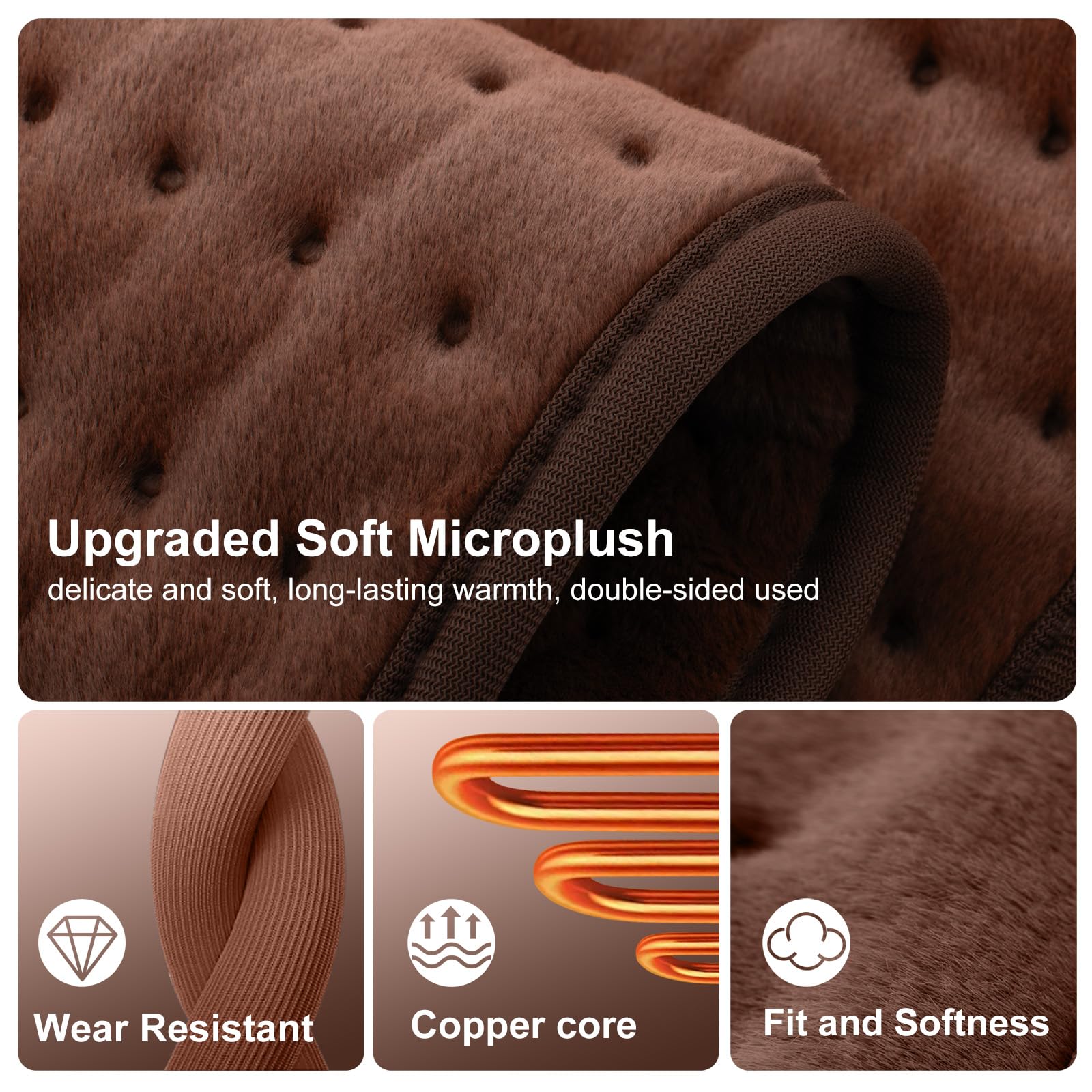VALGELUIK heating pad supports back, neck, and shoulders during daily routines.