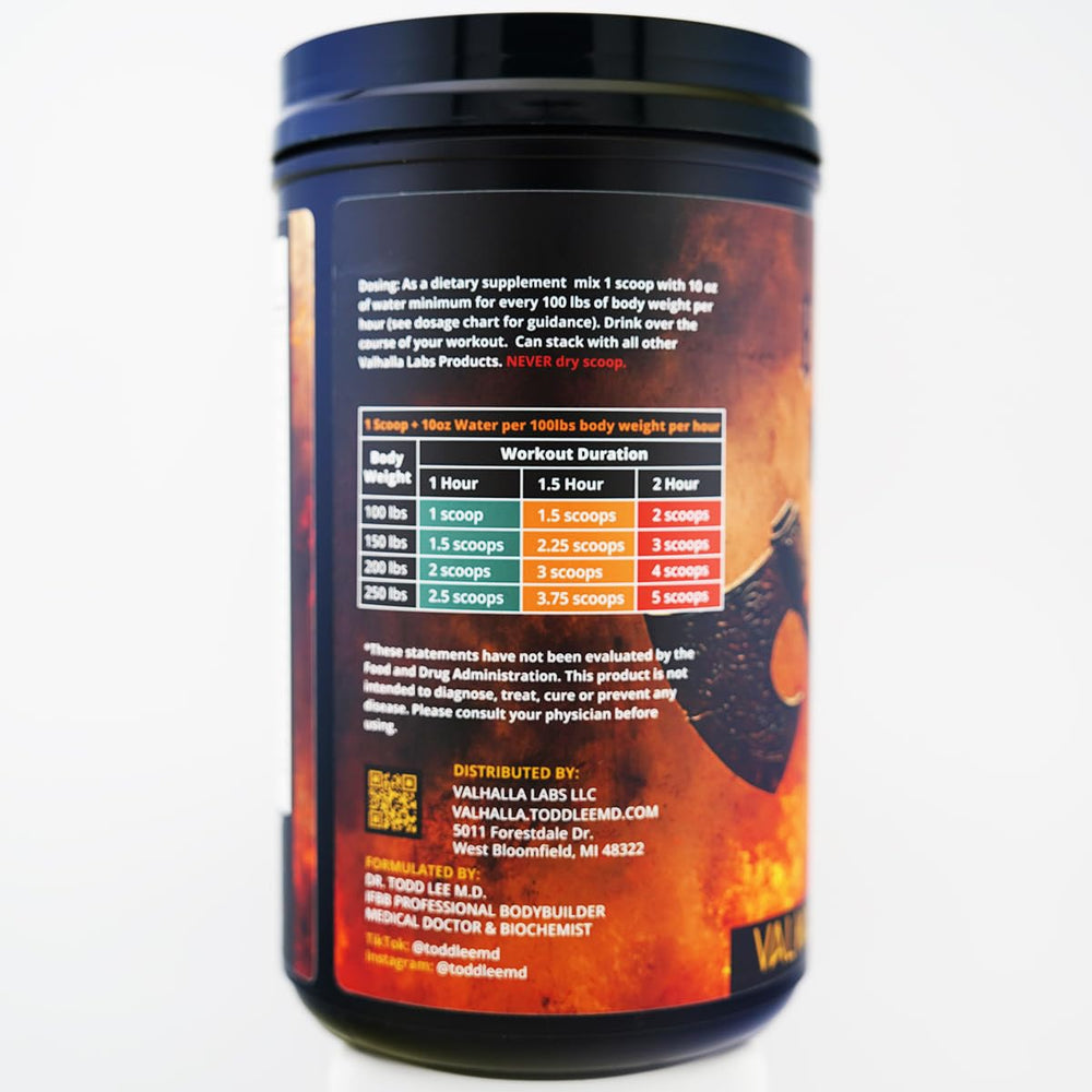 Valhalla Labs Battle Mead bottle pour during training for steady energy