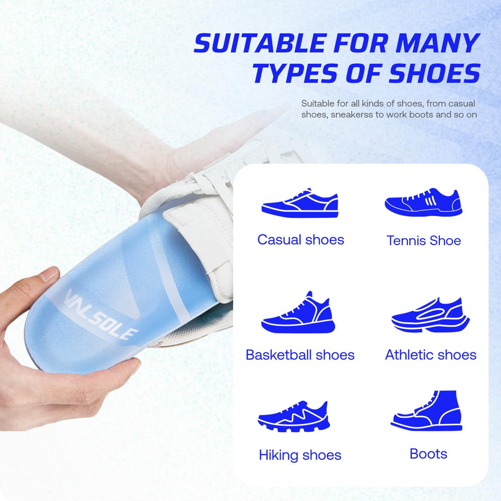 VALSOLE all-day comfort top fabric keeps feet cool and dry.